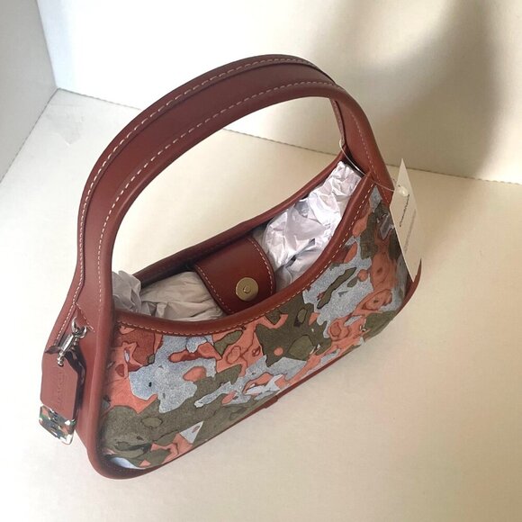 Coach Ergo Bag Upcrushed Upcrafted Camo Leather Coachtopia Shoulder CP404 Green - Picture 9 of 10